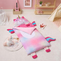 Joiedomi Sacco a Pelo Unicorno per Bambini – 152x68 cm, dai 3 Anni