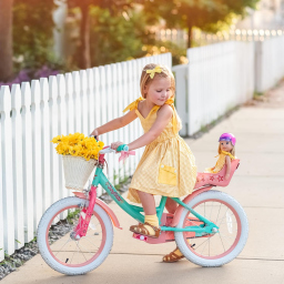 JOYSTAR Unicorn – Bici 12 pollici per bambine con seggiolino bambola