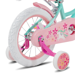 JOYSTAR Unicorn – Bici 12 pollici per bambine con seggiolino bambola