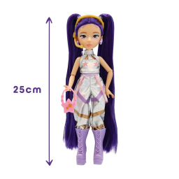K-Pop Idol Mina – Bambola Fashion con Capelli Viola e Accessori