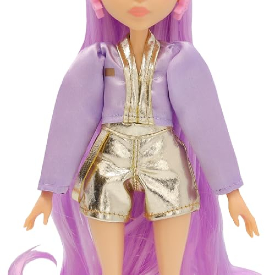 K-POP IDOL Nari – Bambola Fashion con Capelli Lavanda e Accessori