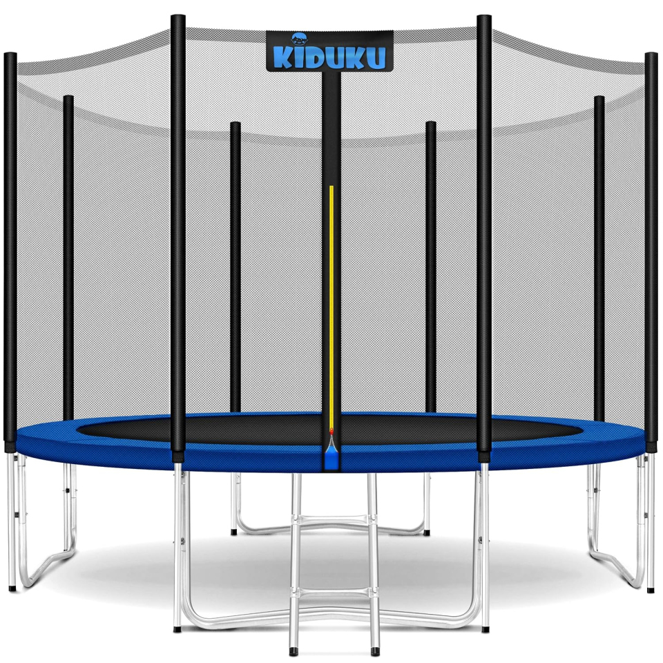 KIDUKU Trampolino elastico 305 cm con rete di sicurezza