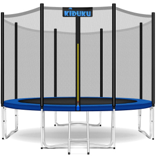 KIDUKU Trampolino elastico 305 cm con rete di sicurezza