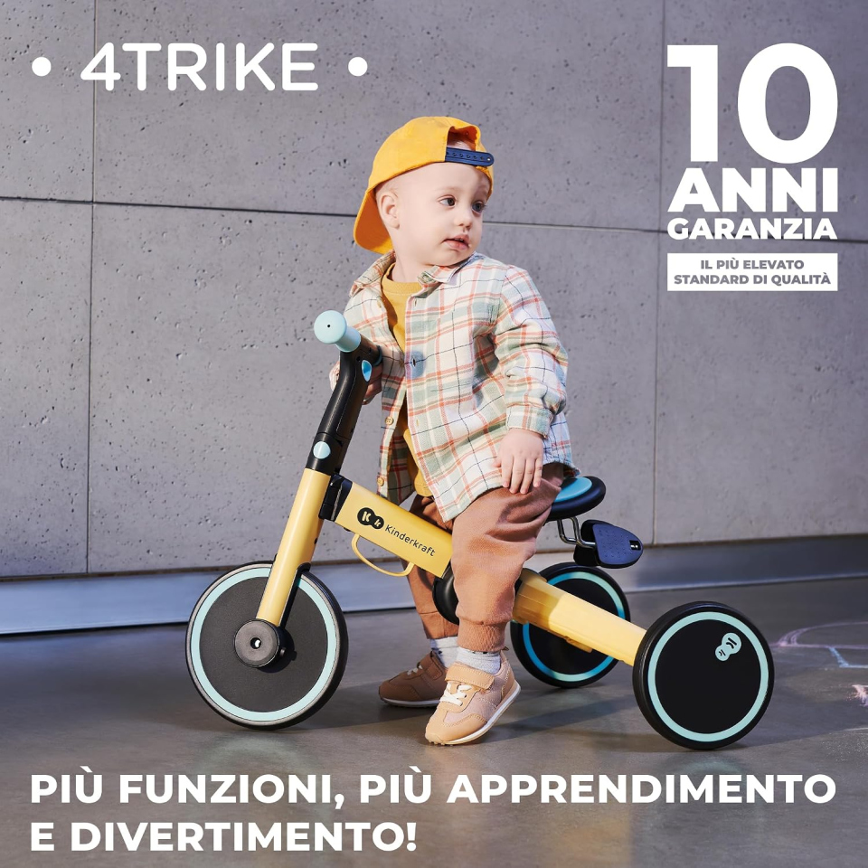 Kinderkraft 4TRIKE triciclo 3 in 1 pieghevole