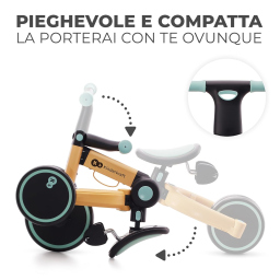 Kinderkraft 4TRIKE triciclo 3 in 1 pieghevole