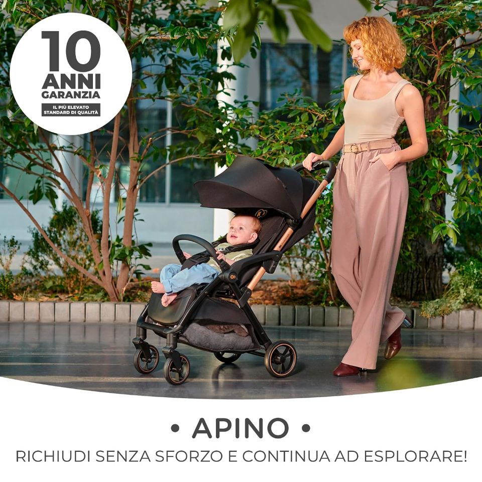 Kinderkraft APINO passeggino leggero con chiusura automatica