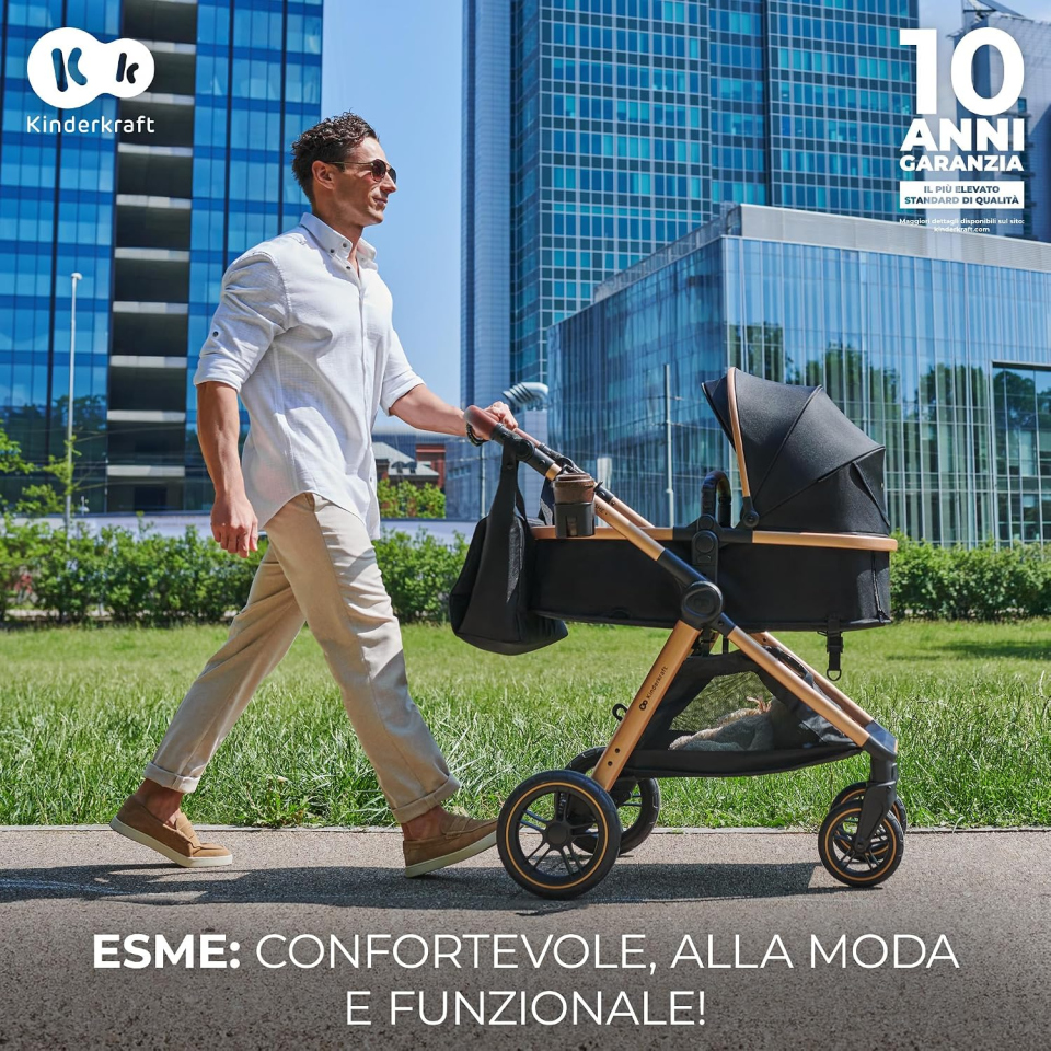Kinderkraft ESME passeggino trio con ovetto i-Size