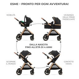 Kinderkraft ESME passeggino trio con ovetto i-Size