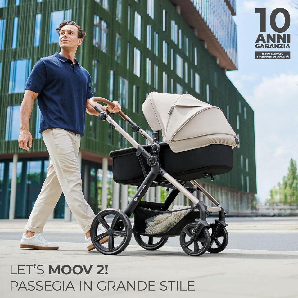 Kinderkraft MOOV2 passeggino trio con MINK PRO