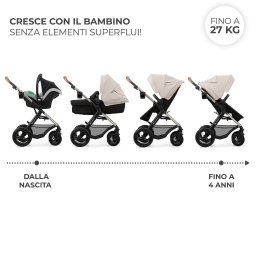 Kinderkraft MOOV2 passeggino trio con MINK PRO