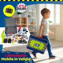 Kinderplay banco attrezzi giocattolo 2 in 1, 132 pezzi