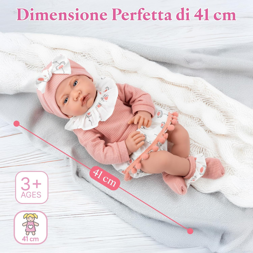 Kinderplay Lili bambola morbida con suoni 41 cm