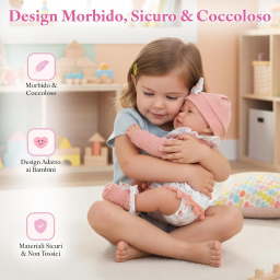 Kinderplay Lili bambola morbida con suoni 41 cm