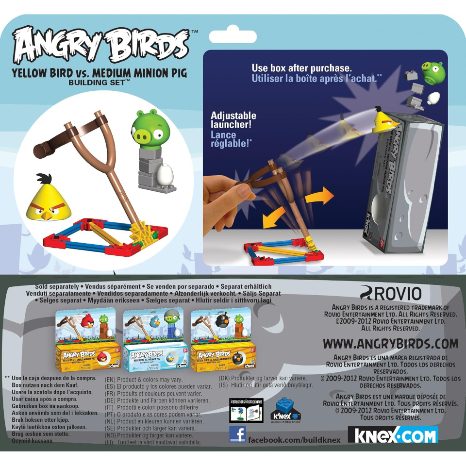 K'Nex Angry Birds gioco costruzioni Uccello contro Maiale