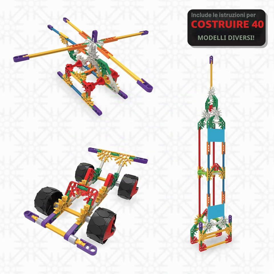 K'Nex Beginner set costruzioni con 40 modelli