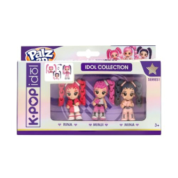 K-Pop Idol Palz 3D – Set 3 Figure Collezionabili con Capelli Intercambiabili