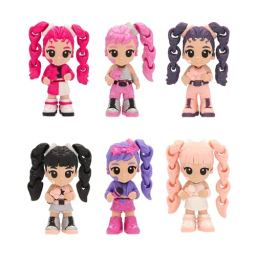 K-Pop Idol Palz 3D – Set 3 Figure Collezionabili con Capelli Intercambiabili
