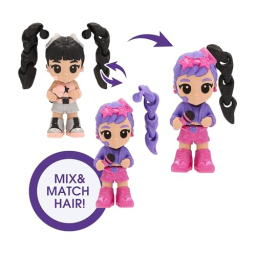 K-Pop Idol Palz 3D – Set 3 Figure Collezionabili con Capelli Intercambiabili