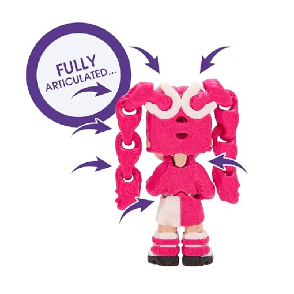 K-Pop Idol Palz 3D – Set 3 Figure Collezionabili con Capelli Intercambiabili