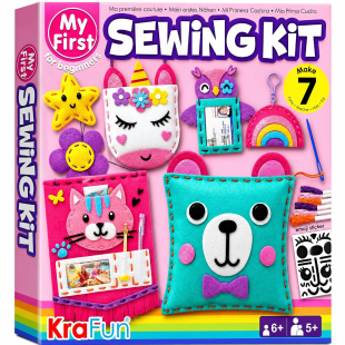 KRAFUN kit cucito feltro bambini con 7 progetti