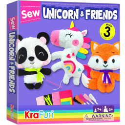 KRAFUN kit cucito unicorno con tre bambole