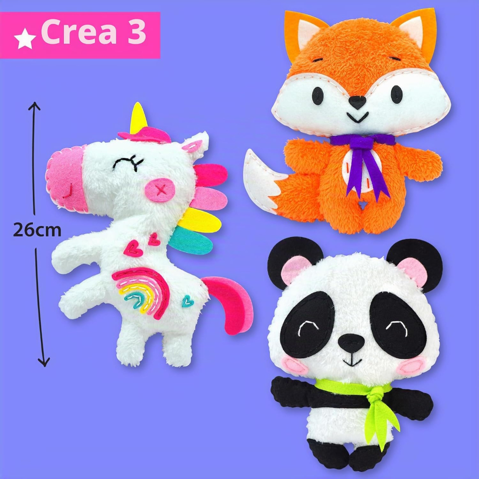 KRAFUN kit cucito unicorno con tre bambole