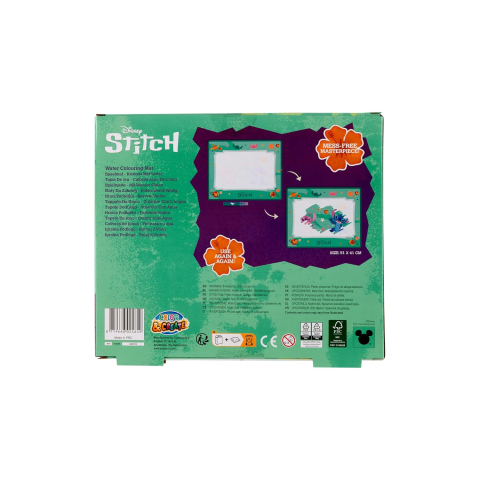 Lavagna ad acqua Disney Stitch pieghevole con penna