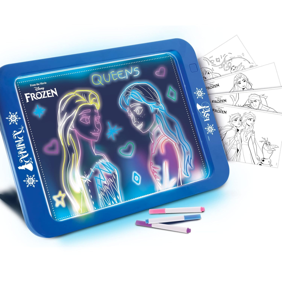 Lavagna LED Magica Frozen – Lisciani Giochi con Pennarelli Fluo