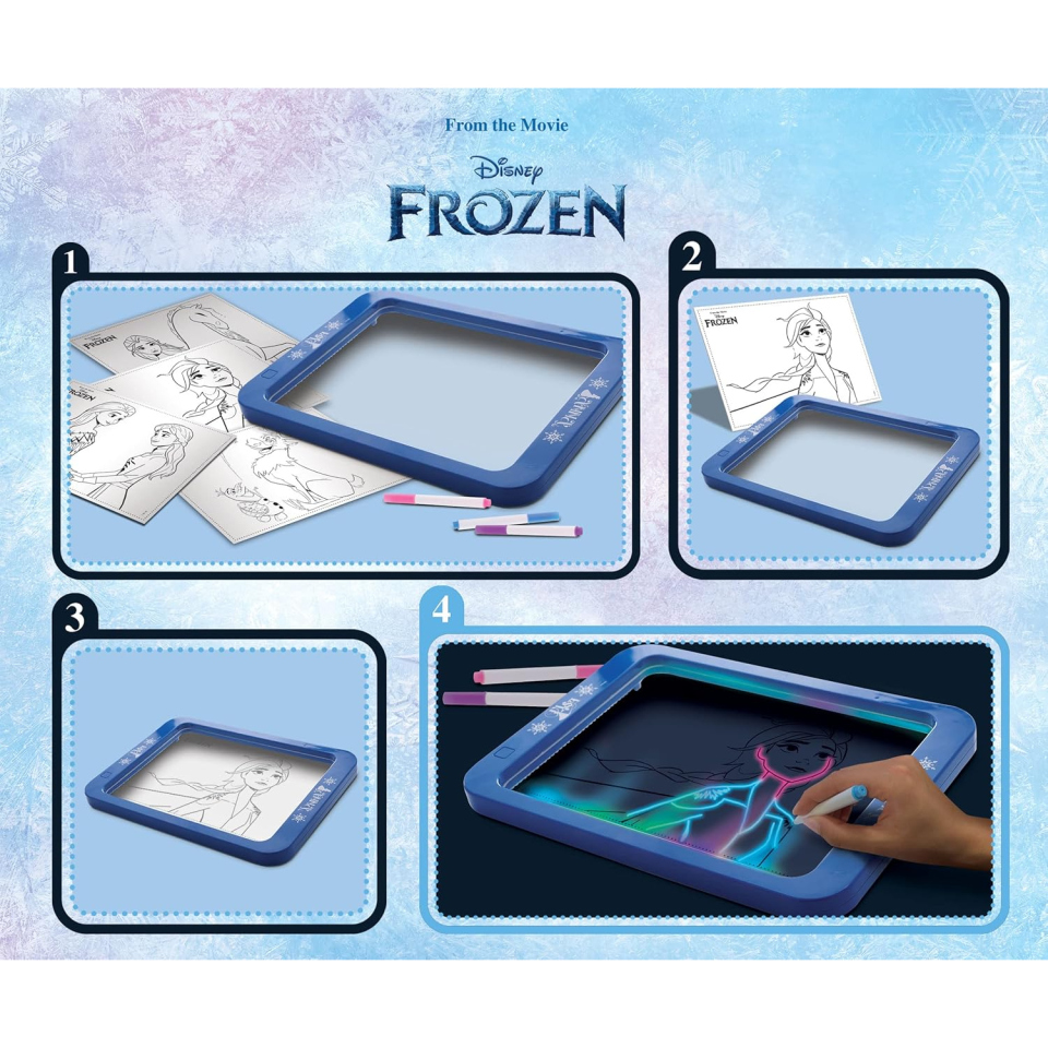 Lavagna LED Magica Frozen – Lisciani Giochi con Pennarelli Fluo