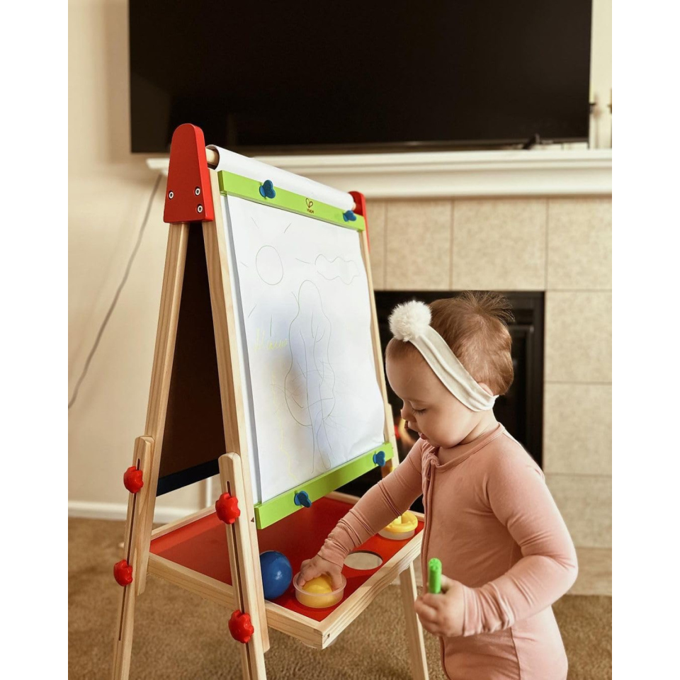 Lavagna Double Face in Legno Hape con Cavalletto Regolabile