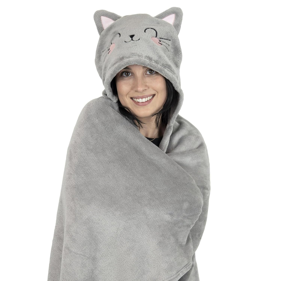 Legami Cosy Hugs coperta Kitty con cappuccio