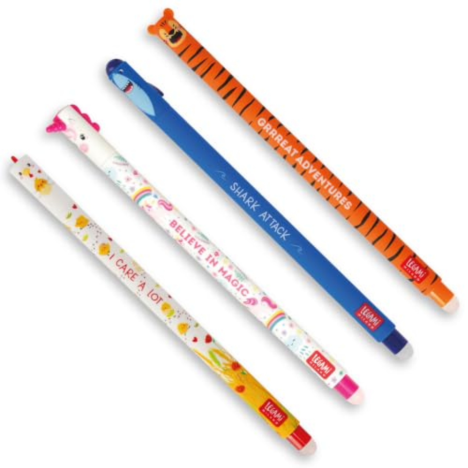 Legami penne cancellabili New Animals, set da 4