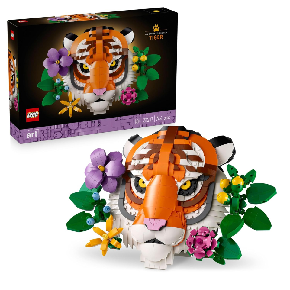 LEGO Art Tigre 31217 – Quadro 3D con Fiori Botanici per Adulti