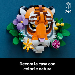 LEGO Art Tigre 31217 – Quadro 3D con Fiori Botanici per Adulti