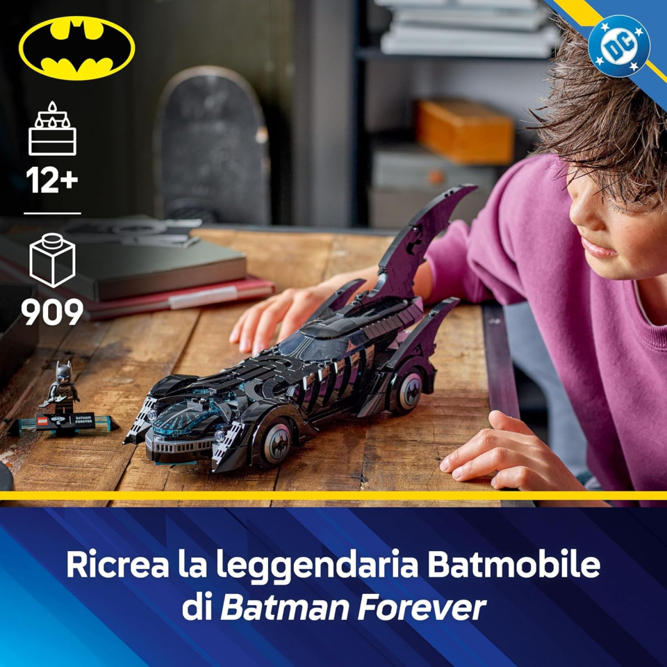 LEGO DC Batmobile Batman Forever 76304 – Set Costruzioni da Esposizione