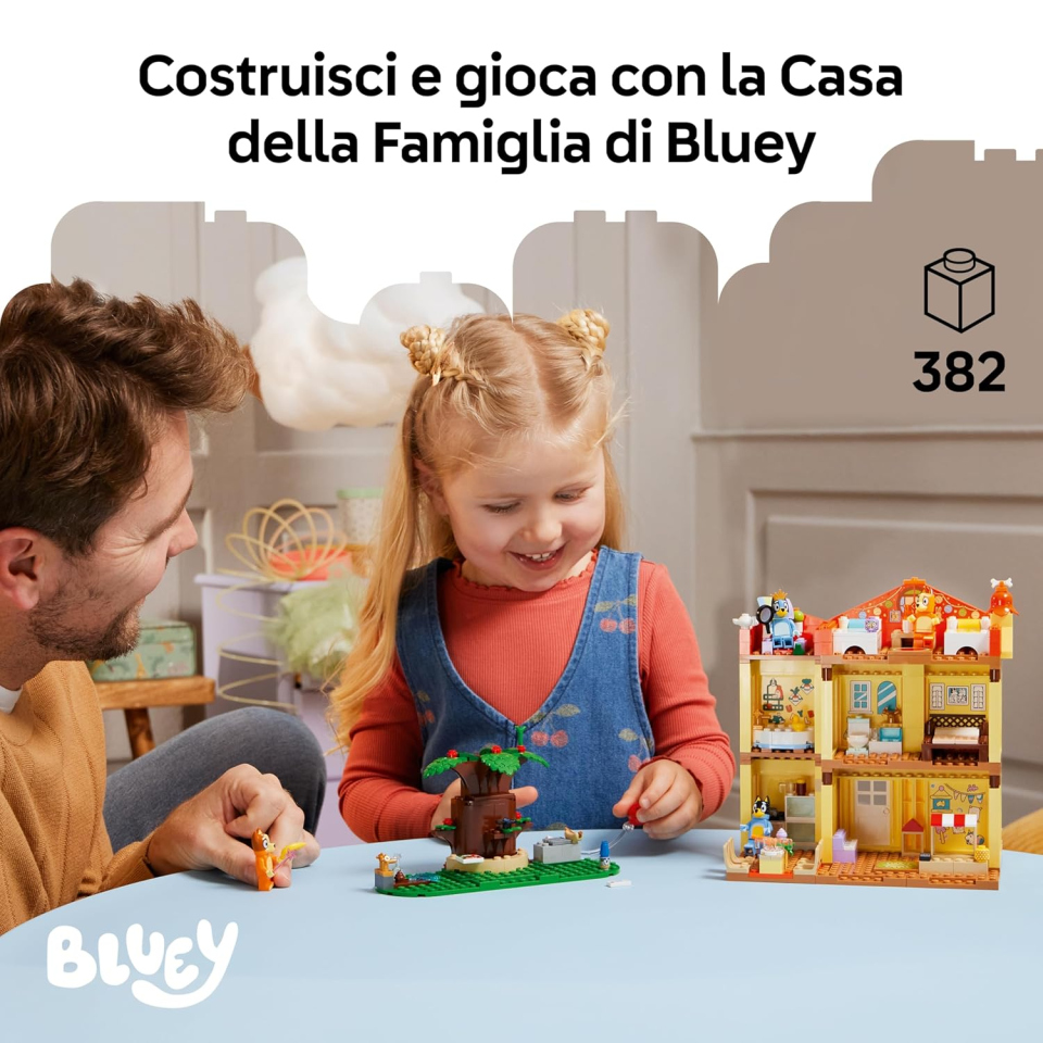 LEGO Bluey Casa della Famiglia – Set Modulare con 4 Minifigure