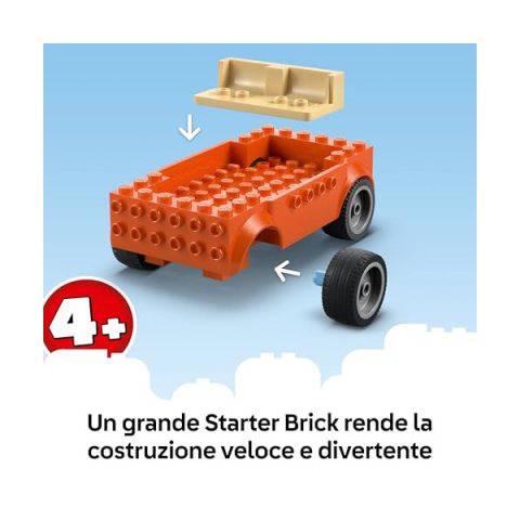 LEGO Bluey Vacanza in Spiaggia con Auto, Surf e 3 Minifigure