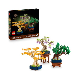 LEGO Botanicals Mini Bonsai 10373 – Ginkgo, Pino Nero e Glicine con Espositori