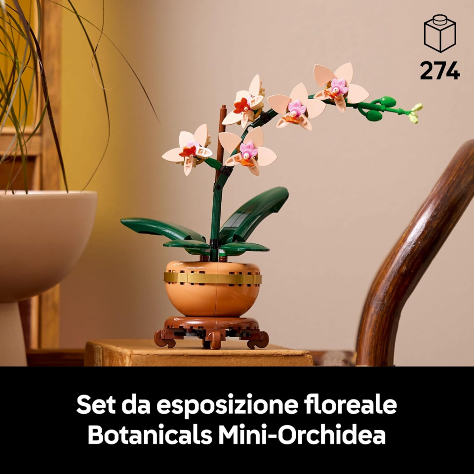 LEGO Botanicals Mini-Orchidea 10343 – Set Costruzioni con Vaso