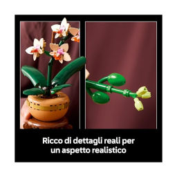 LEGO Botanicals Mini-Orchidea 10343 – Set Costruzioni con Vaso