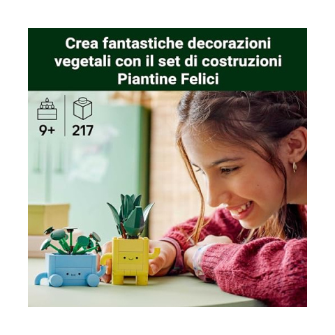 LEGO Botanicals Piantine Felici 10349 – Set Costruzioni con Piante e Vasi