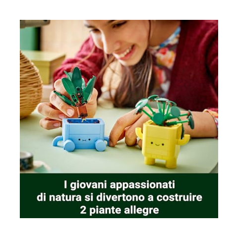 LEGO Botanicals Piantine Felici 10349 – Set Costruzioni con Piante e Vasi