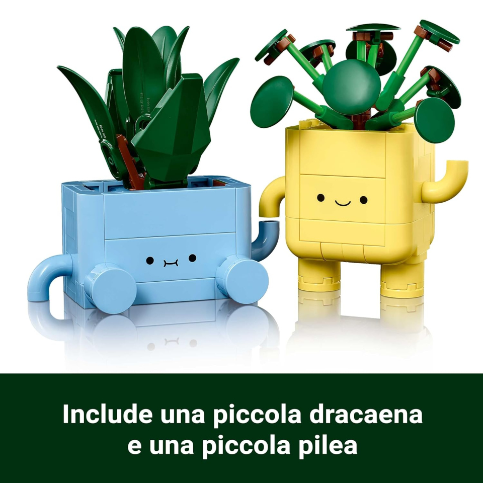 LEGO Botanicals Piantine Felici 10349 – Set Costruzioni con Piante e Vasi