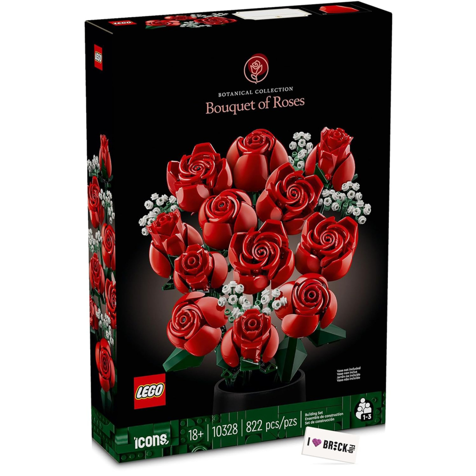 LEGO Icons Bouquet di Rose 10328 con Polybag Fiori dell'Amicizia