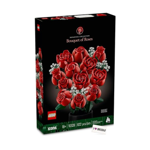 LEGO Icons Bouquet di Rose 10328 con Polybag Fiori dell'Amicizia
