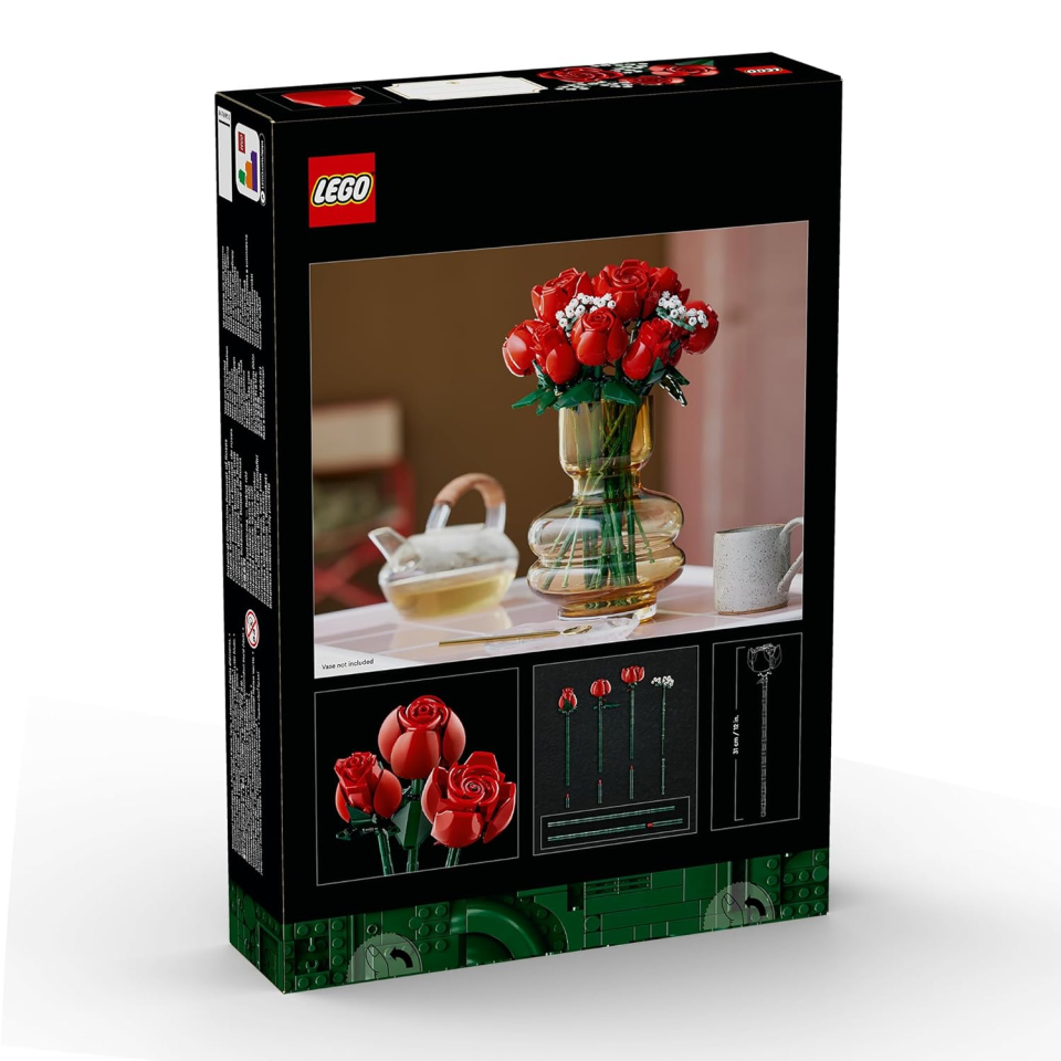 LEGO Icons Bouquet di Rose 10328 con Polybag Fiori dell'Amicizia