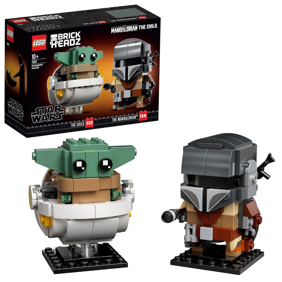 LEGO BrickHeadz Il Mandaloriano e Baby Yoda – Set da Collezione Star Wars