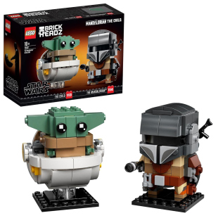 LEGO BrickHeadz Il Mandaloriano e Baby Yoda – Set da Collezione Star Wars