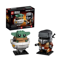LEGO BrickHeadz Il Mandaloriano e Baby Yoda – Set da Collezione Star Wars