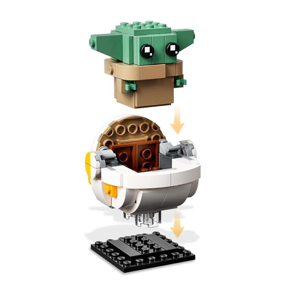 LEGO BrickHeadz Il Mandaloriano e Baby Yoda – Set da Collezione Star Wars